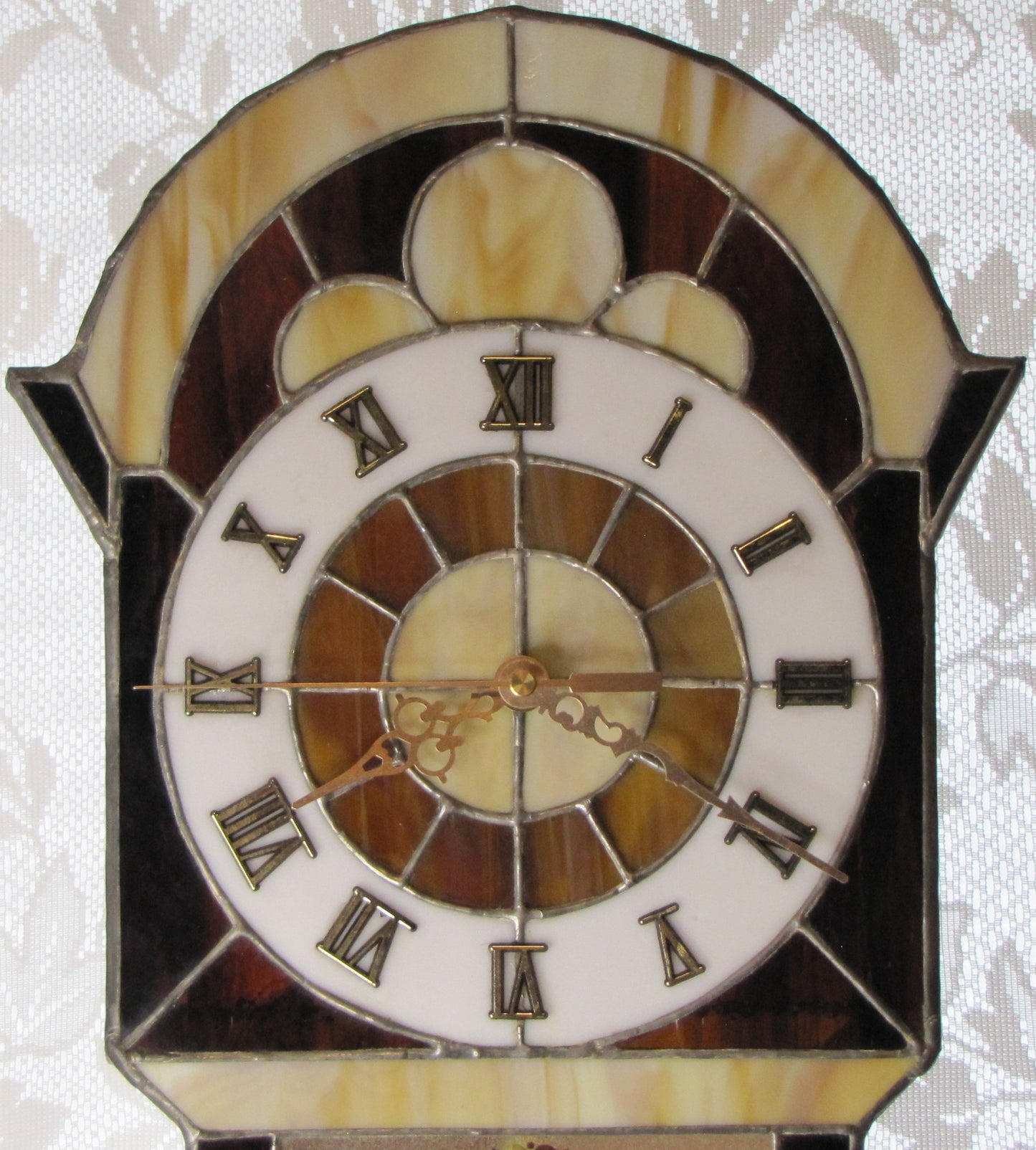 Mini Grandfather Clock in Stained Glass