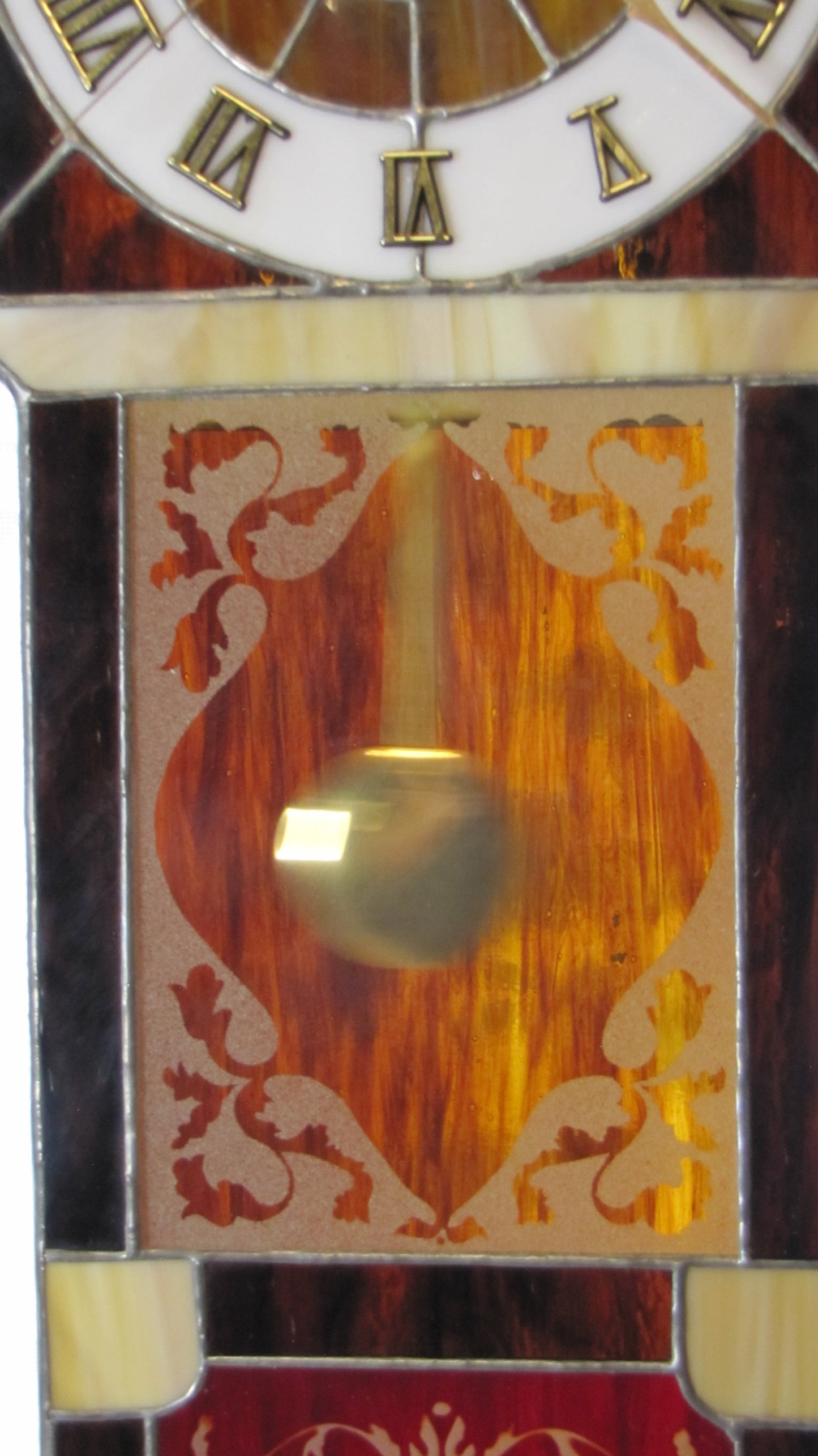 Mini Grandfather Clock in Stained Glass