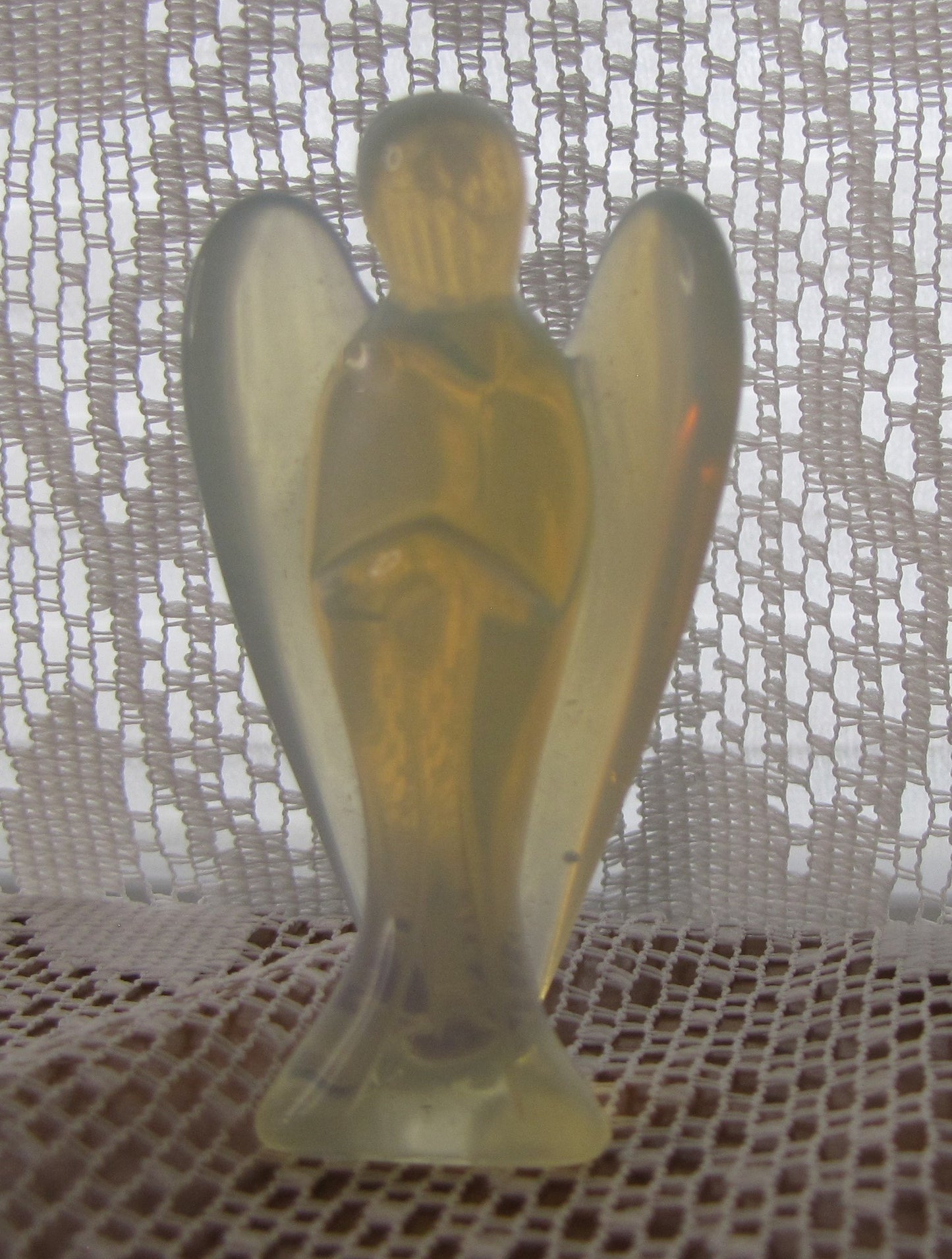 Angel: Vintage Opalite Crystal Pocket Angel 2.5"T, Used, Excellent Condition