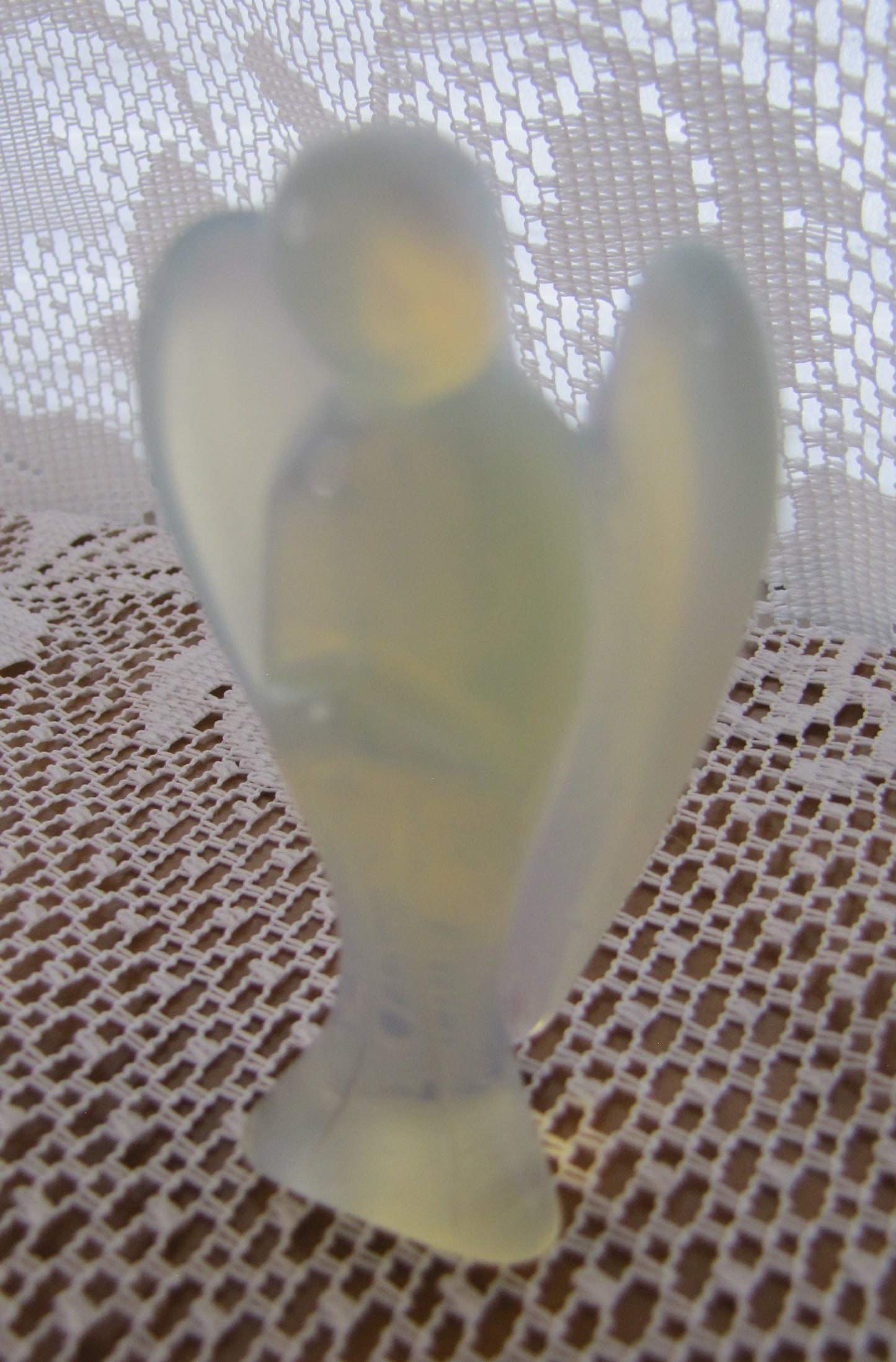 Angel: Vintage Opalite Crystal Pocket Angel 2.5"T, Used, Excellent Condition