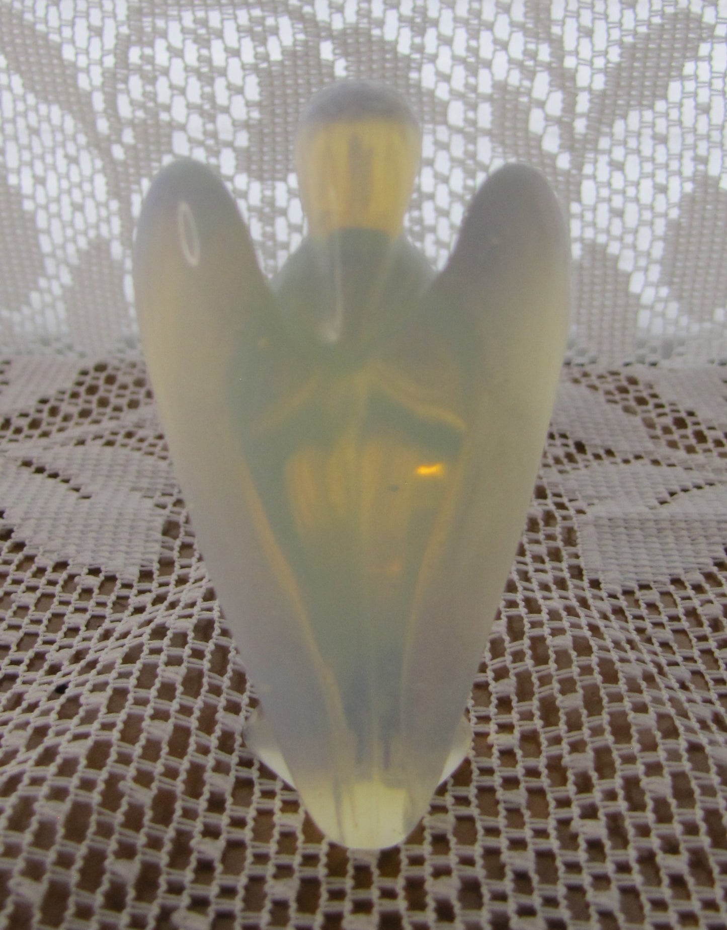 Angel: Vintage Opalite Crystal Pocket Angel 2.5"T, Used, Excellent Condition