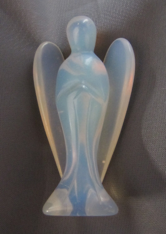 Angel: Vintage Opalite Crystal Pocket Angel 2.5"T, Used, Excellent Condition