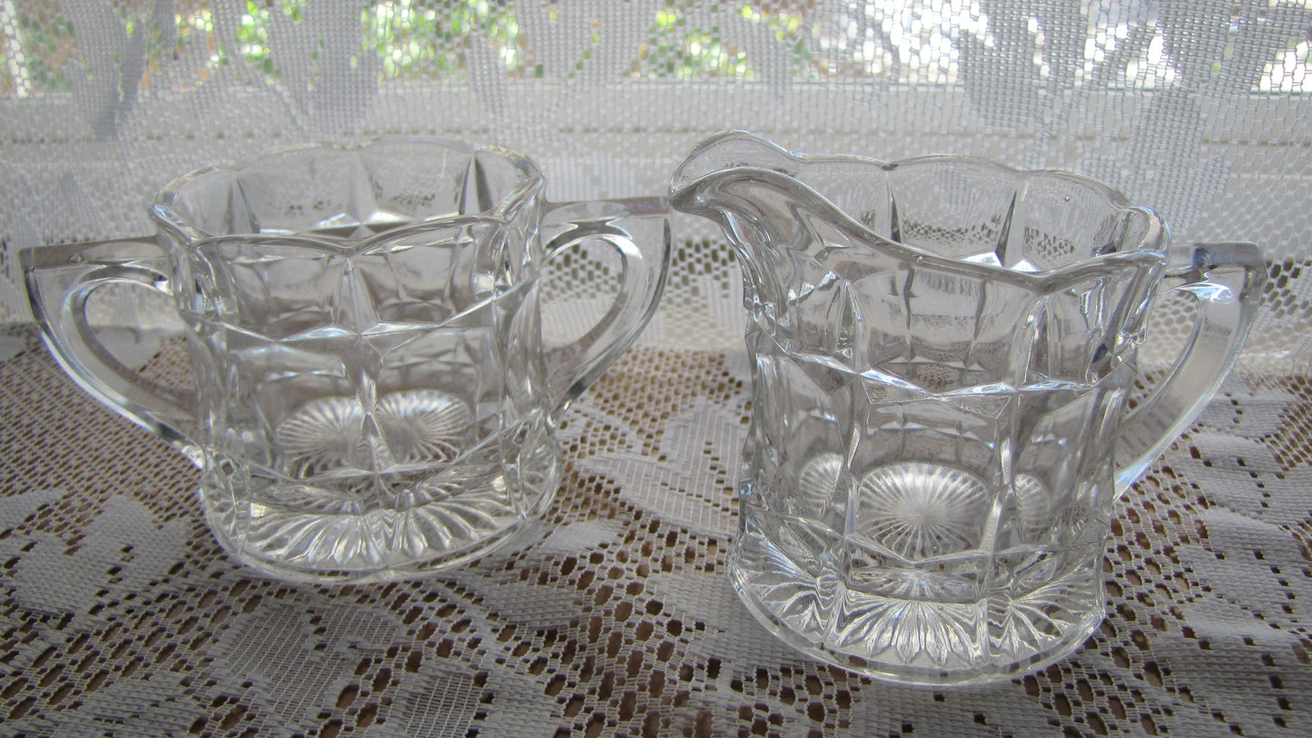 Vintage Imperial Old Williamsburg Mini Creamer and Sugar Bowl Set, Used, Excellent Condition