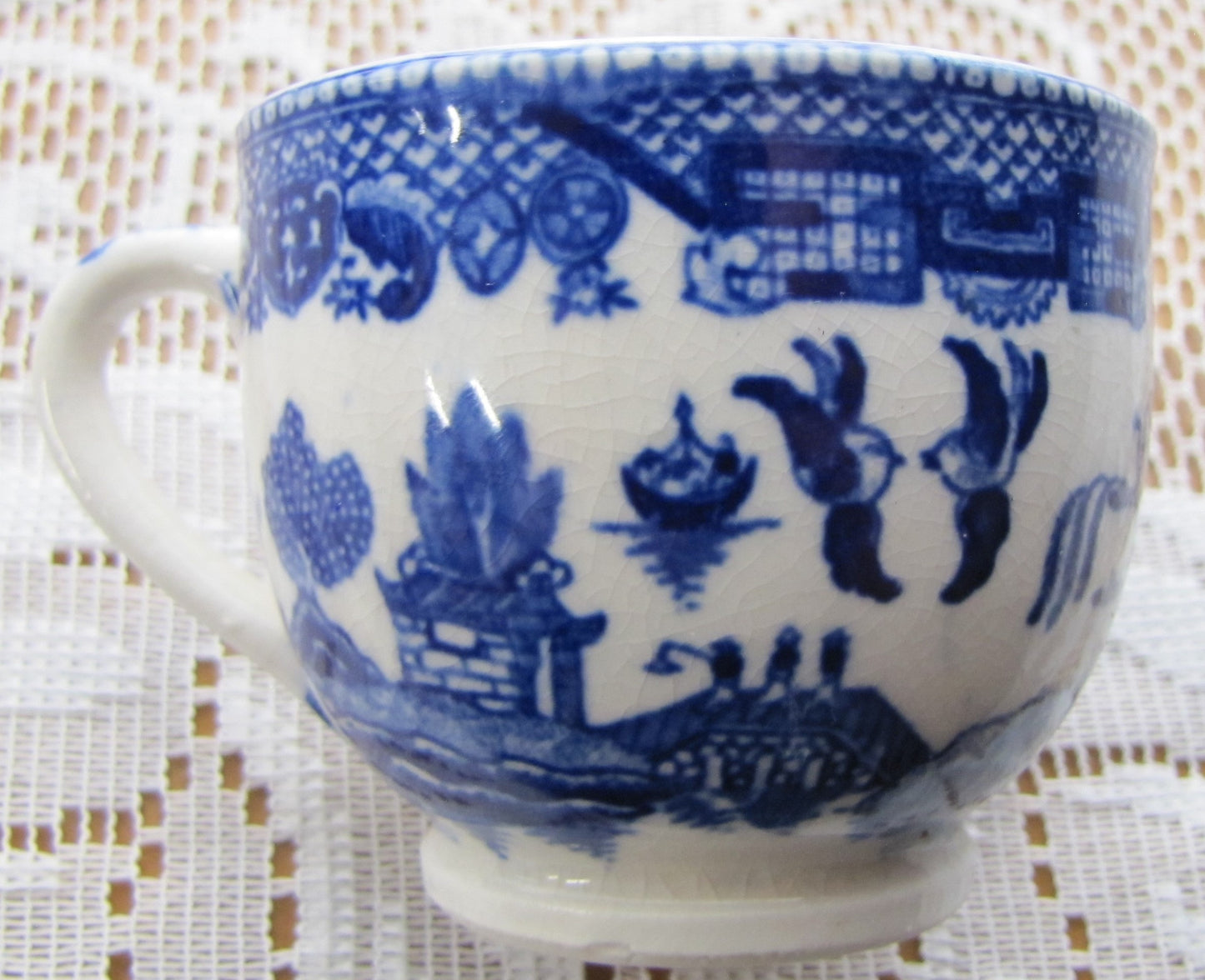 Vintage Blue Willow Coffee Mug Set, NASCO Japan, Used, Good Condition