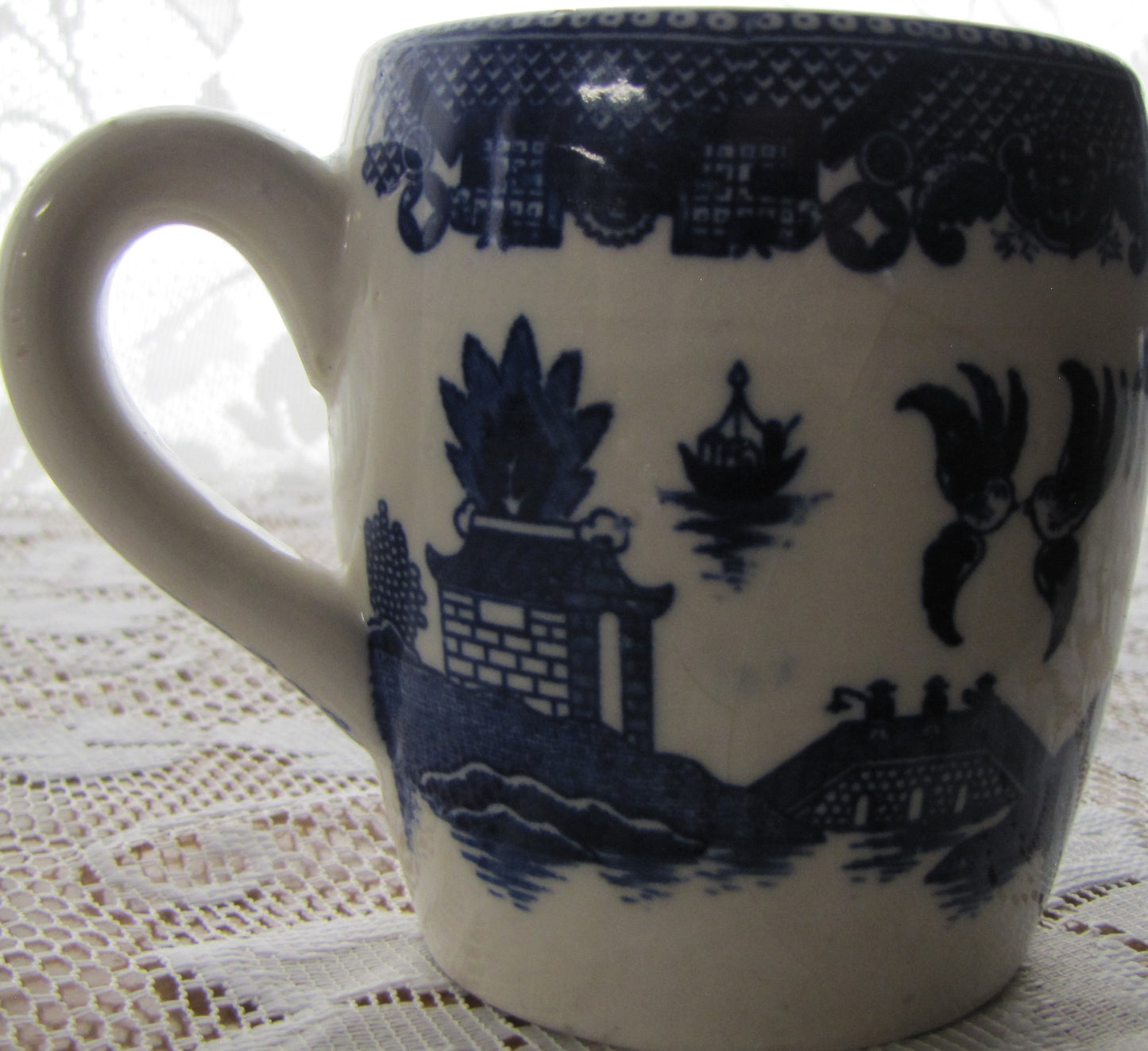 Vintage Blue Willow Coffee Mug Set, NASCO Japan, Used, Good Condition