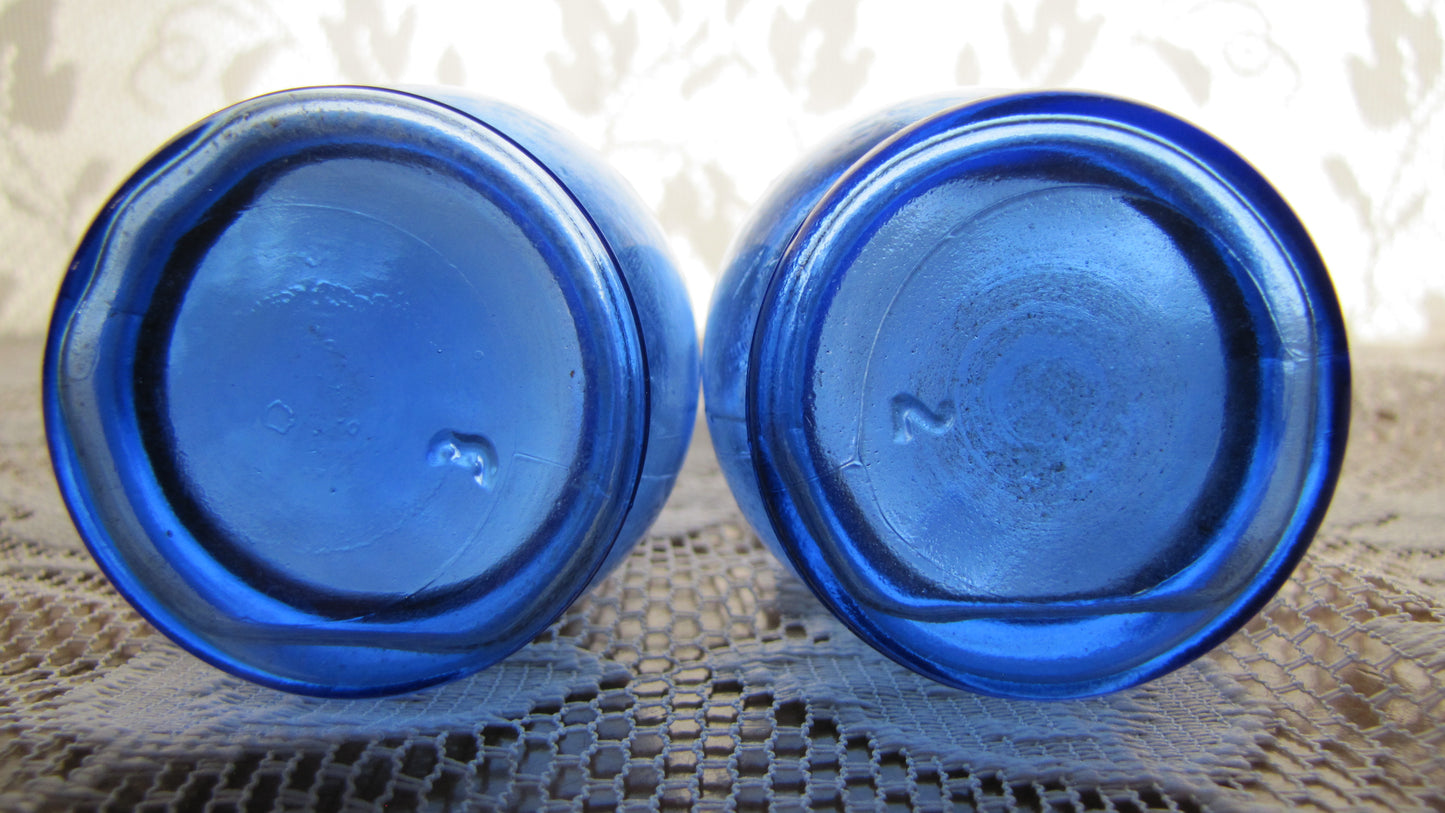 Vintage Cobalt Blue Bud Vases (set of 2), Used, Excellent Condition