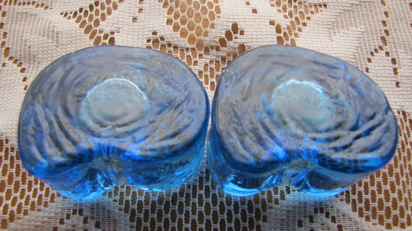 Vintage; Cobalt Blue Candle Holder Set, for 1 in candles,  Used, Excellent Condition