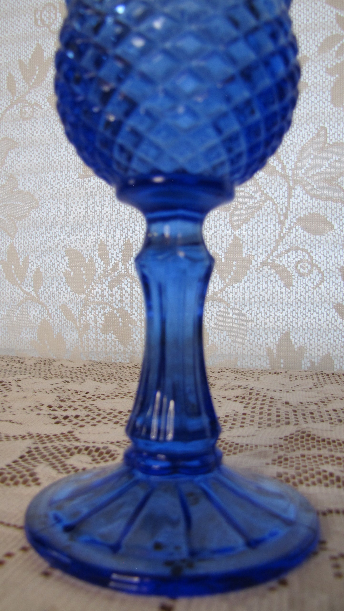 Avon; Fostoria Martha Washington Goblet, Cobalt Blue, 8.25" Tall x 4"Dia , Used, Excellent