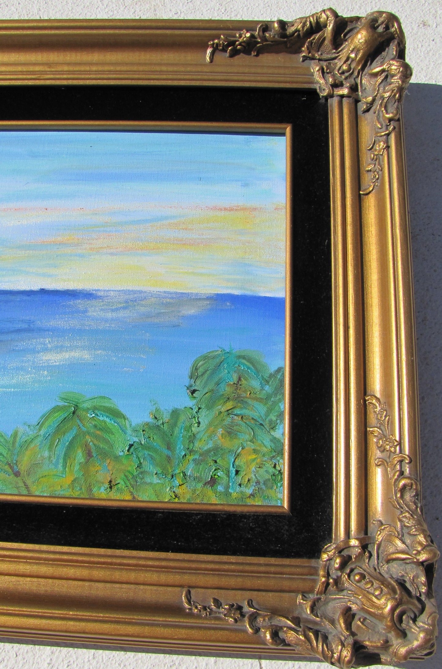 Oil Painting on Canvas: Cliff Shoreline by Carolyn Noble WITHOUT FRAME