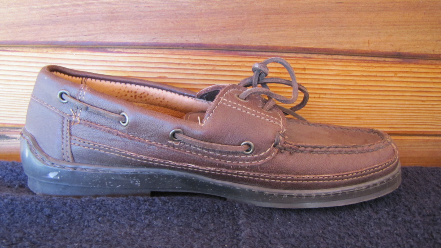 Moccasins by Minnetonka Mens Size 7 Dark Brown Slip Loafer on