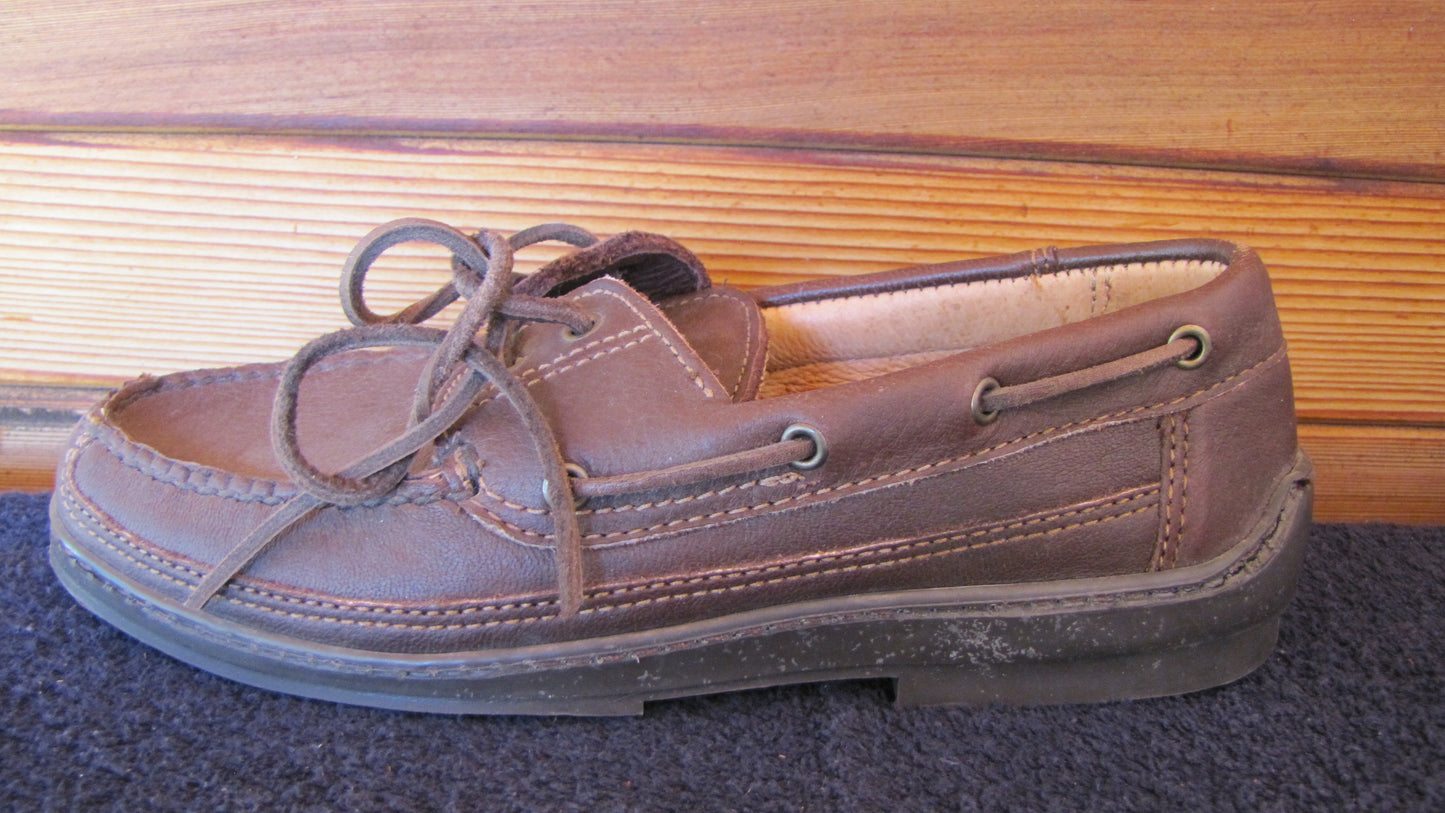 Moccasins by Minnetonka Mens Size 7 Dark Brown Slip Loafer on