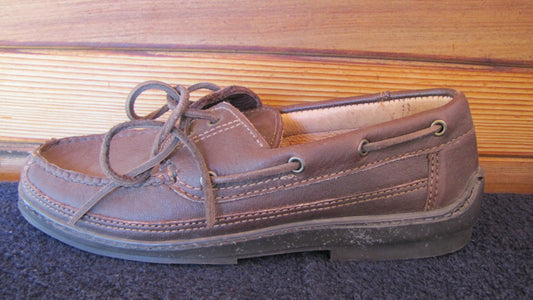 Moccasins by Minnetonka Mens Size 7 Dark Brown Slip Loafer on