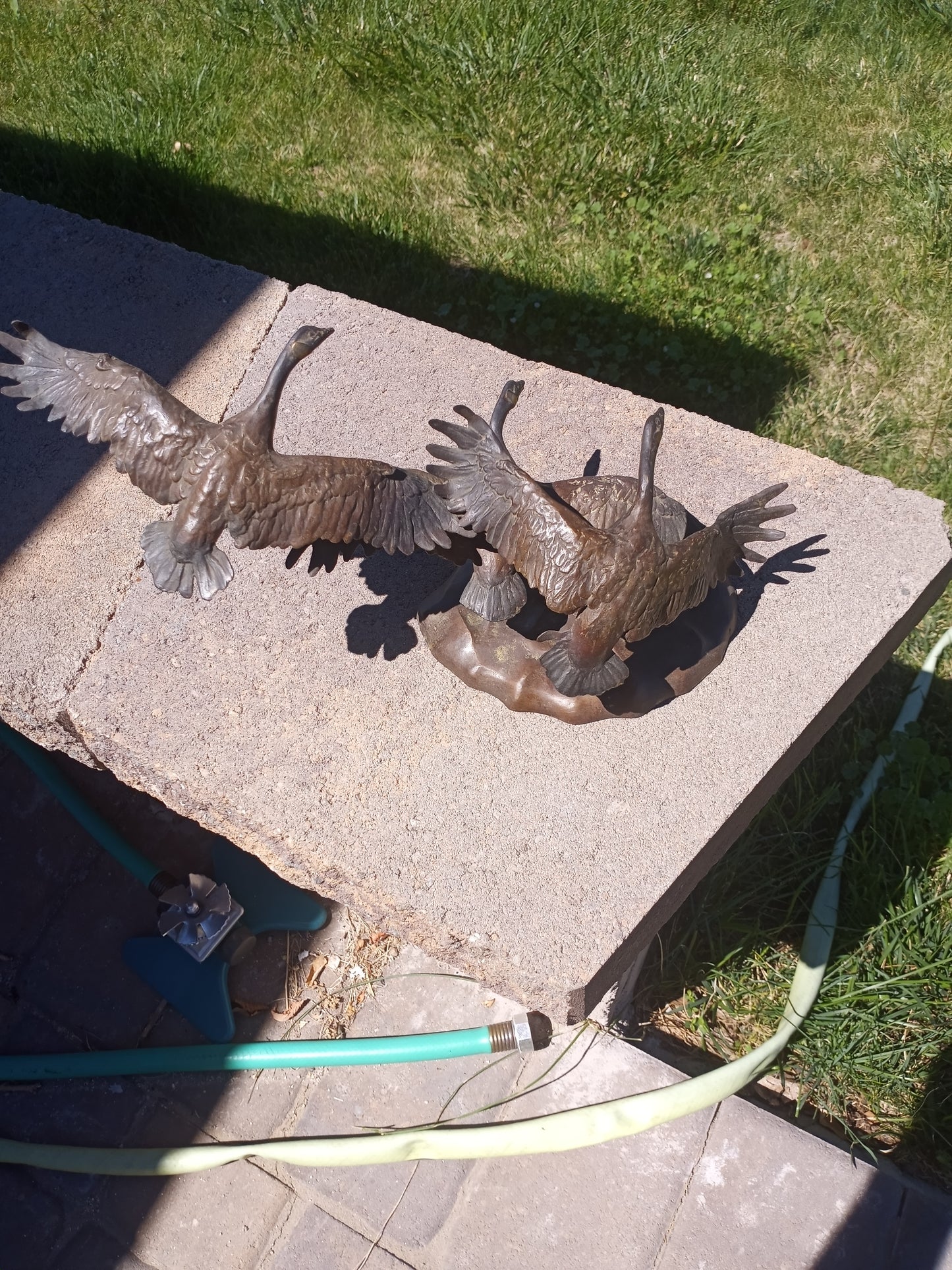 1983 Autumn Flight Brass Geese Sculpture, by Jonalhan Bronson, Official Issue of the National Wildlife Federation