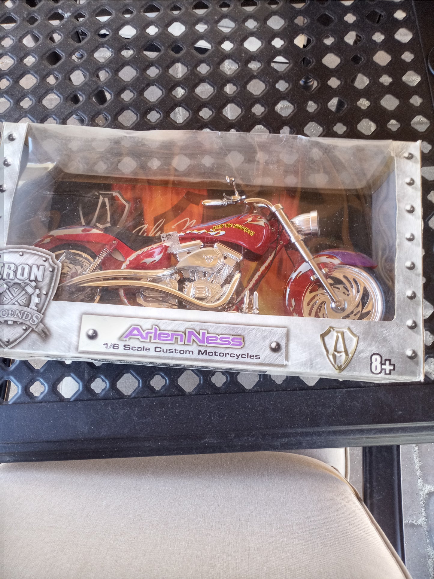 2004 Arlen Ness, Iron Legends 1/6 scale Motorcycle  In Box