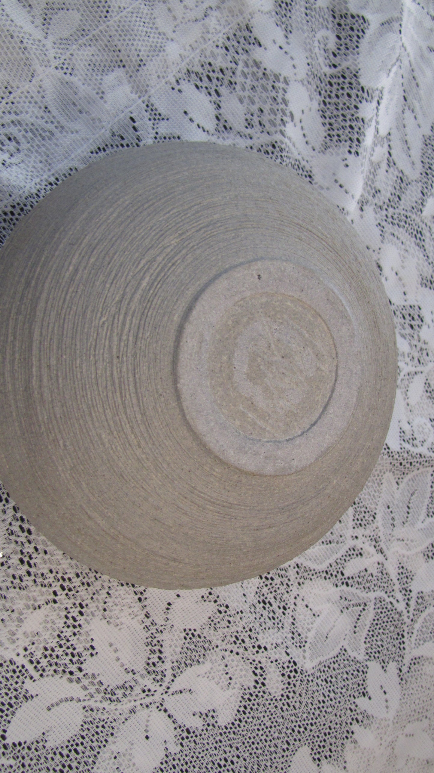 Vintage; Peggy Loudon, Vase, Gray w/White Crackle design on top.