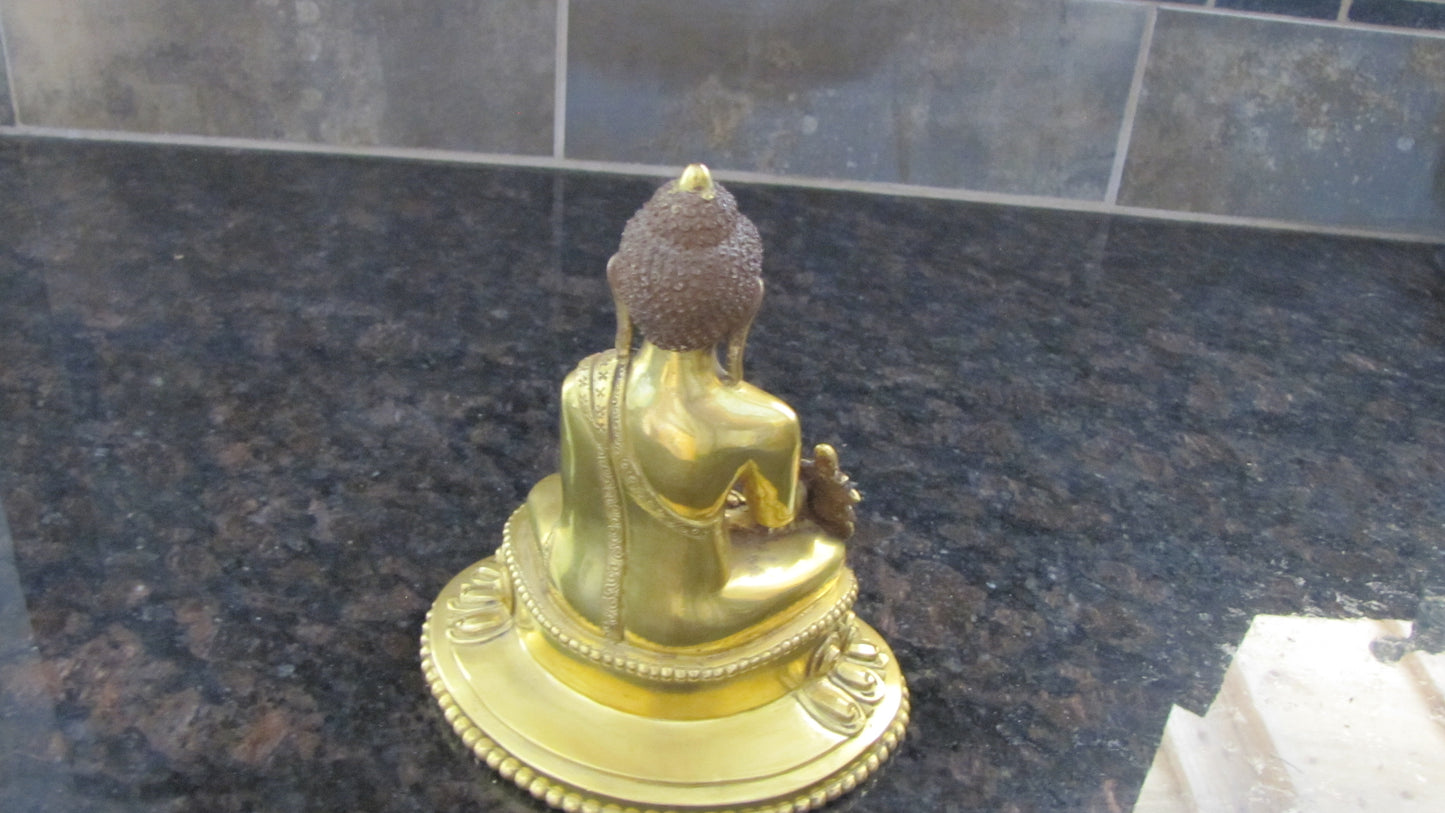 Vintage; Buddha brass figurine