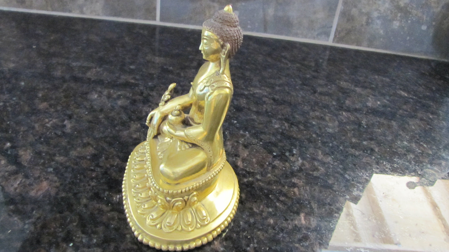 Vintage; Buddha brass figurine