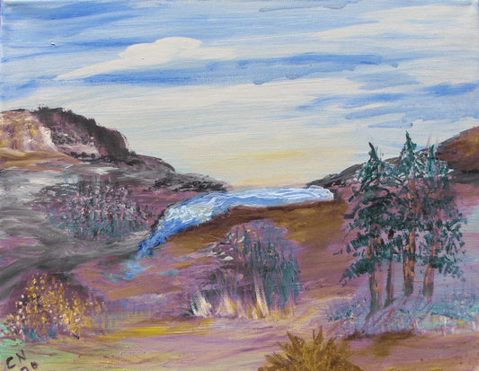 The High Lake Oil Painting by Carolyn