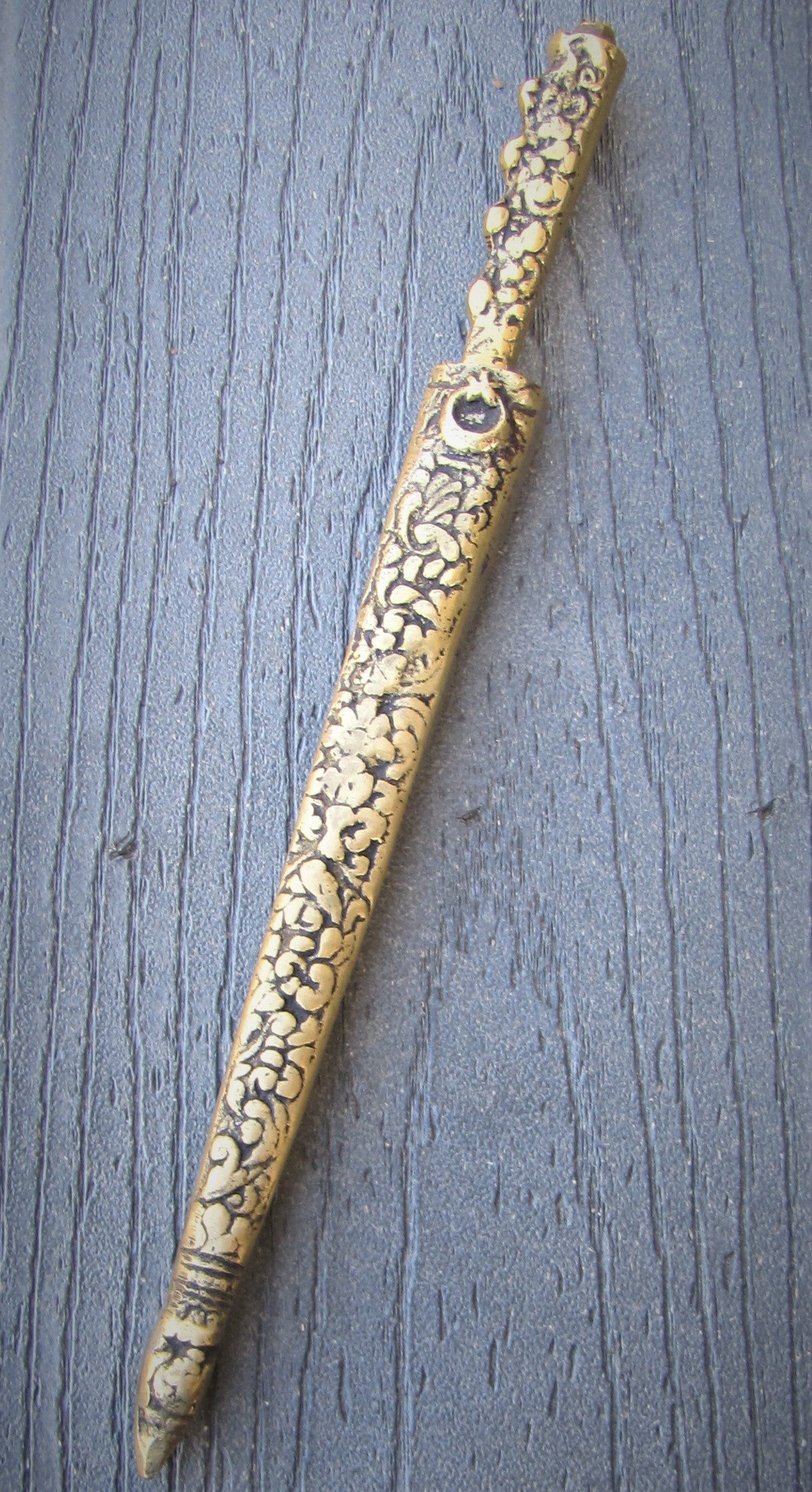 Vintage, Hand made, Istanbul Letter opener, brass 10 inch long