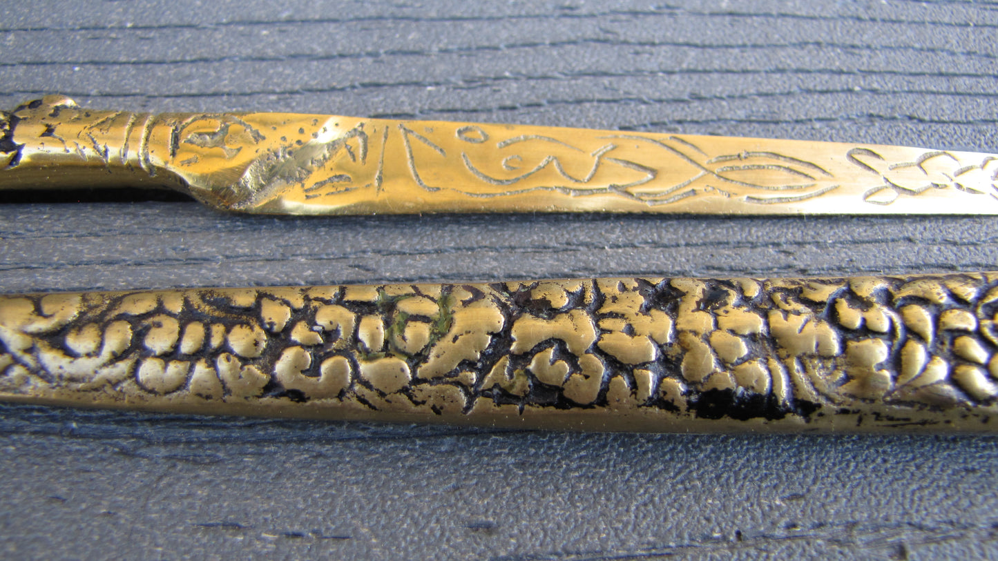 Vintage, Hand made, Istanbul Letter opener, brass 10 inch long