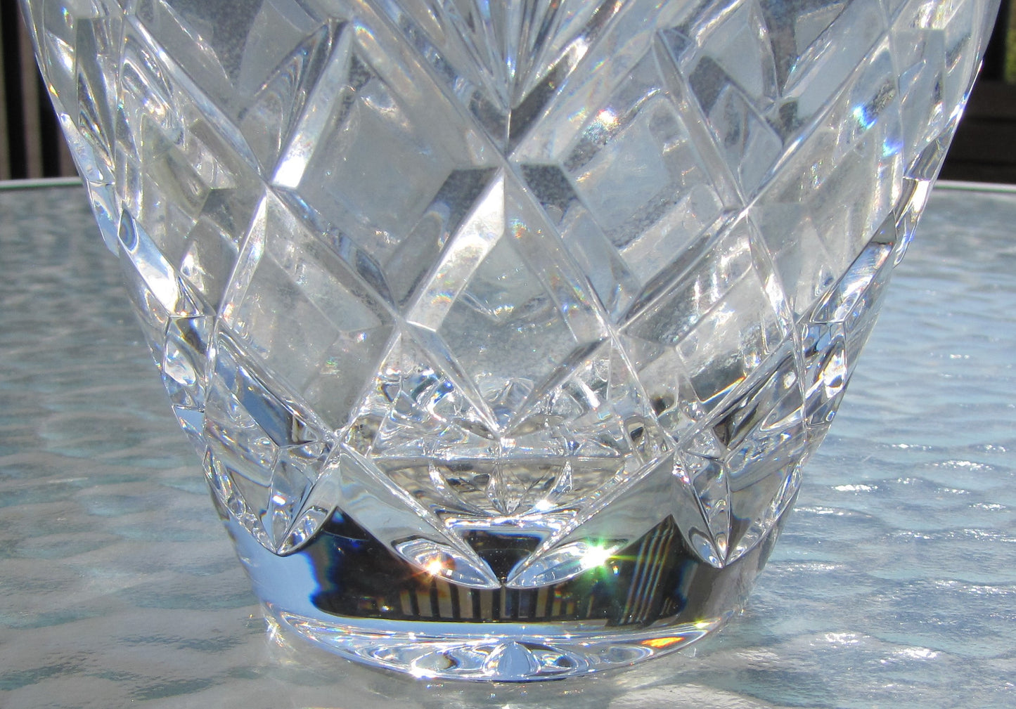 Vintage Waterford Crystal Vase  Hand Cut, Made in Poland