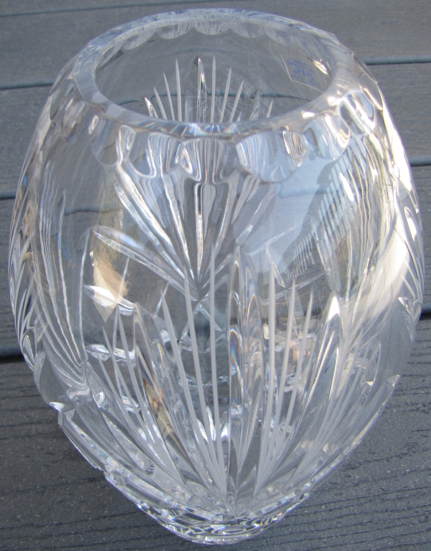 Vintage Waterford Crystal Vase  Hand Cut, Made in Poland