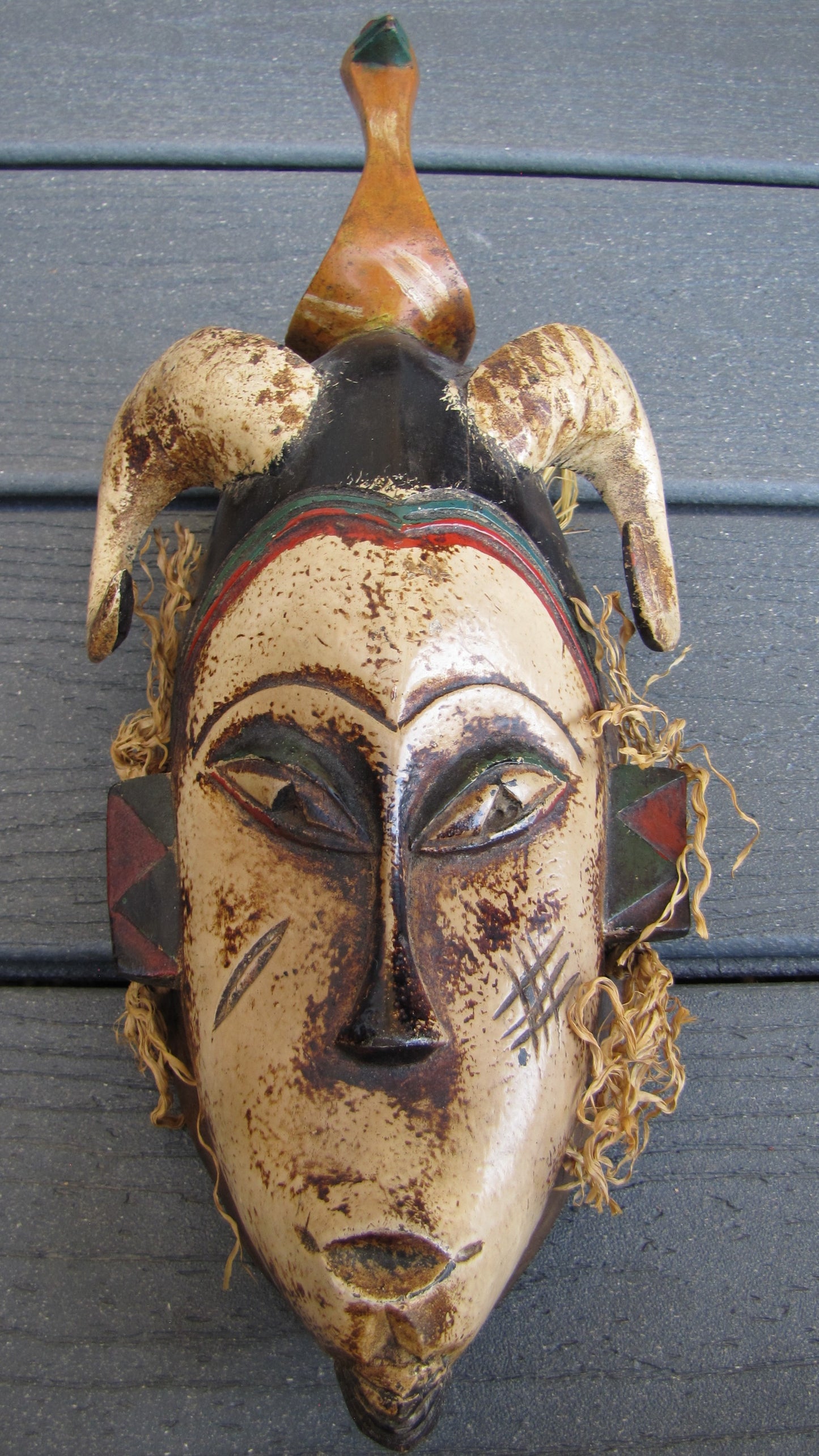 Vintage, rare Collectable, Artisan,hand carved Authentic African Mask