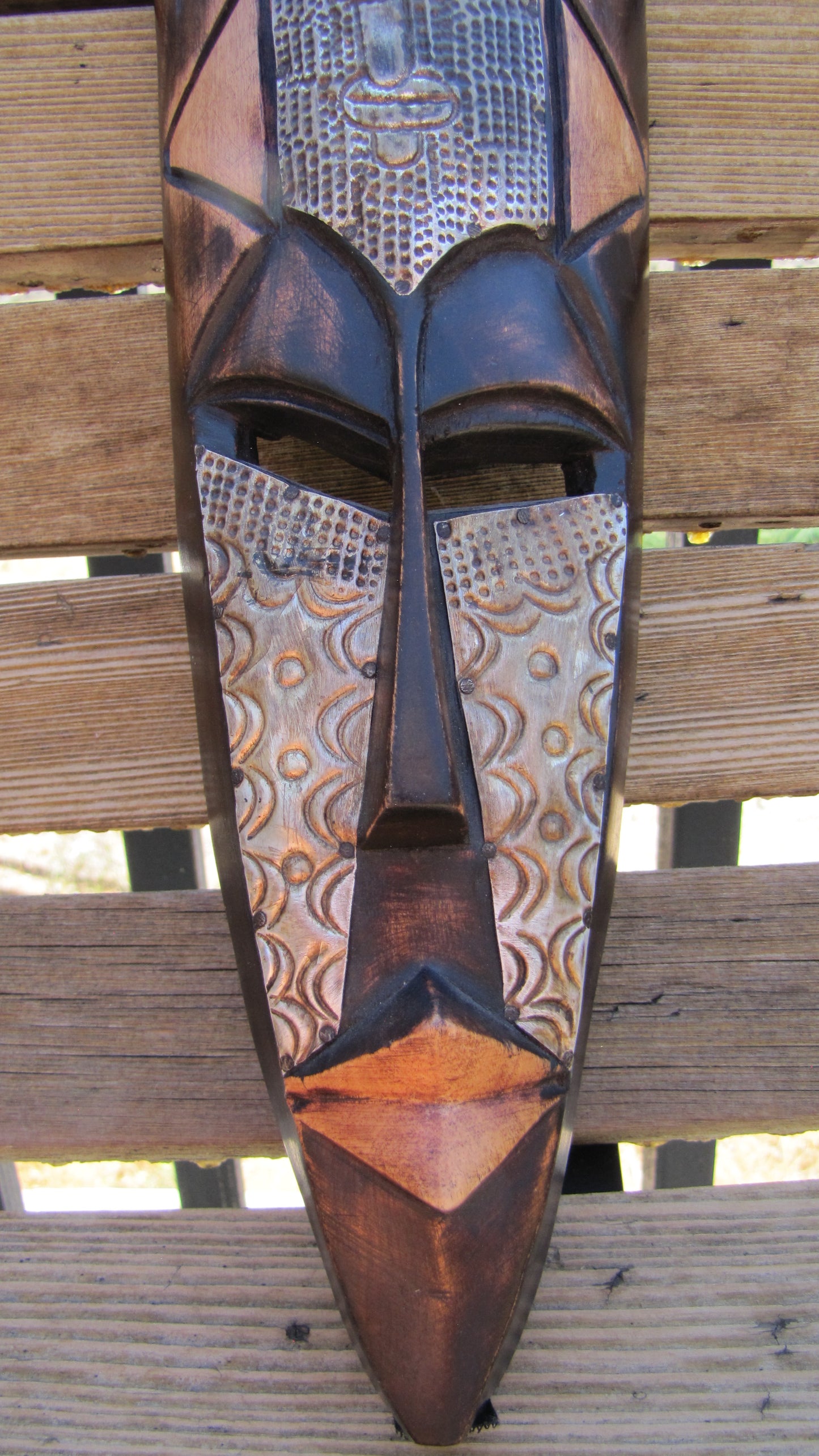 Vintage, WEKU New Zealand hand carved,Mask wall hanging