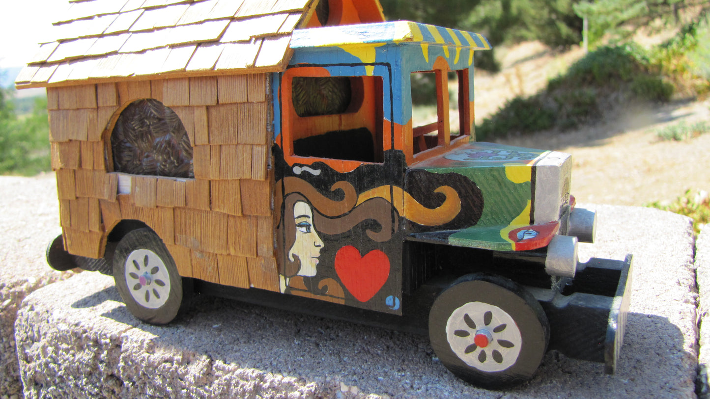 Vintage, rare collectable, Funky Camper #8 , handmade,  Hippy style