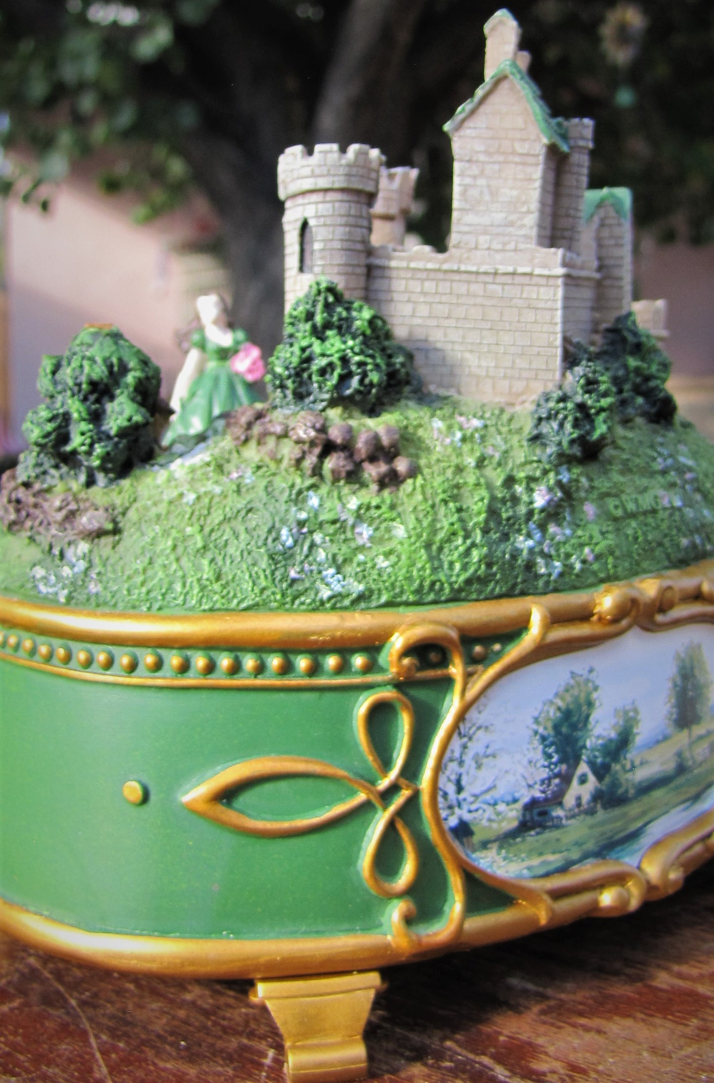 2010 Irish Castle Music Box, 6"h x 6"w