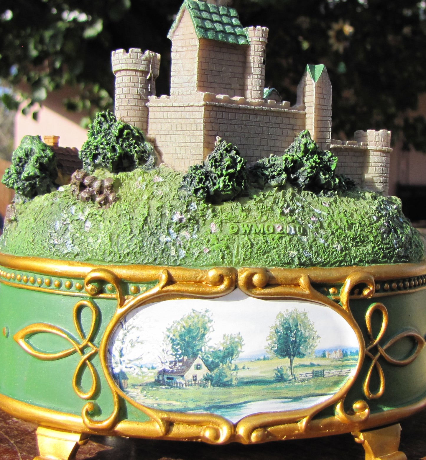 2010 Irish Castle Music Box, 6"h x 6"w