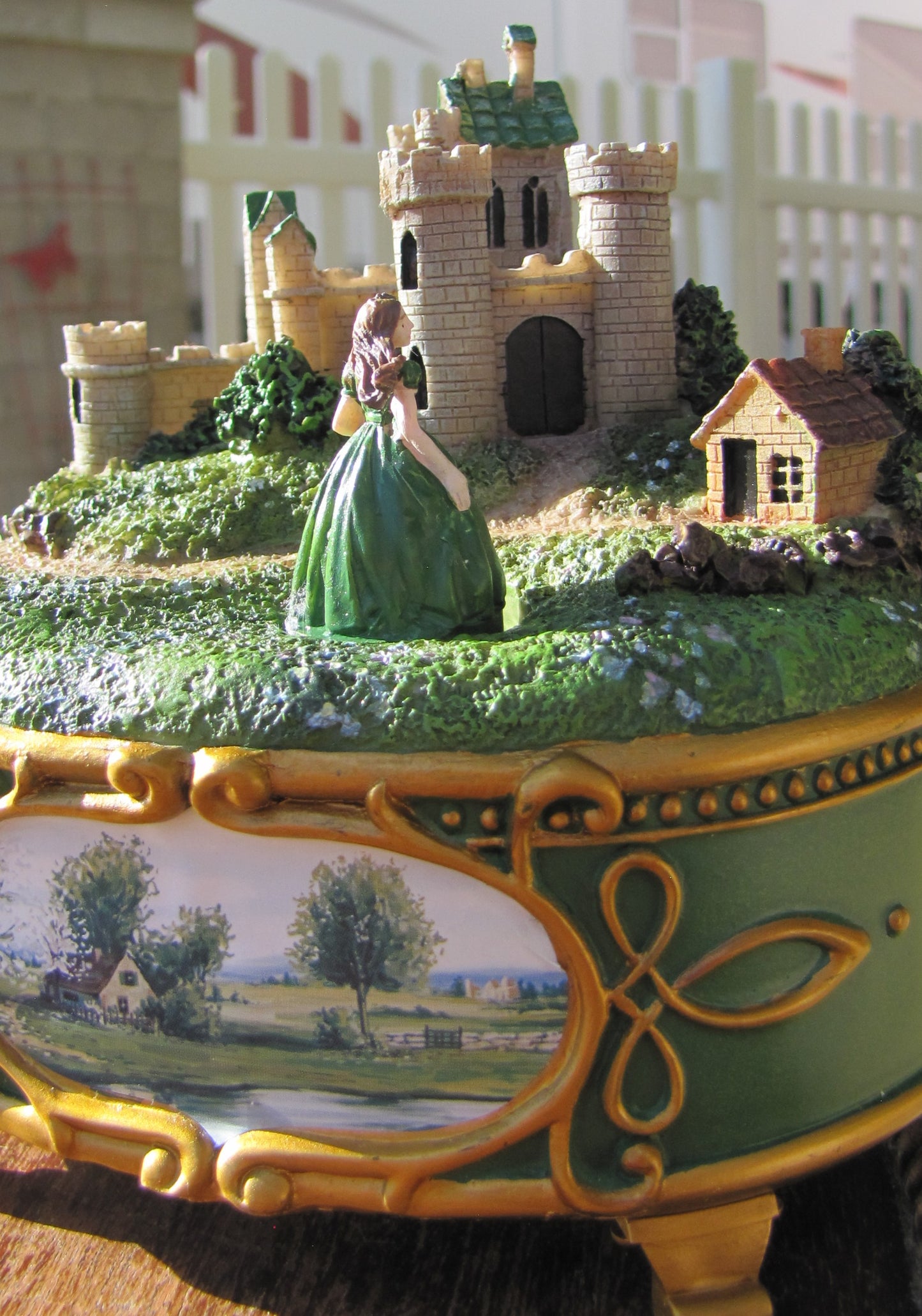 2010 Irish Castle Music Box, 6"h x 6"w