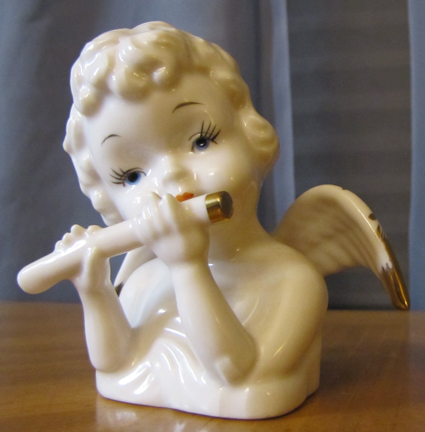 Angel Bust with Flute Ceramic