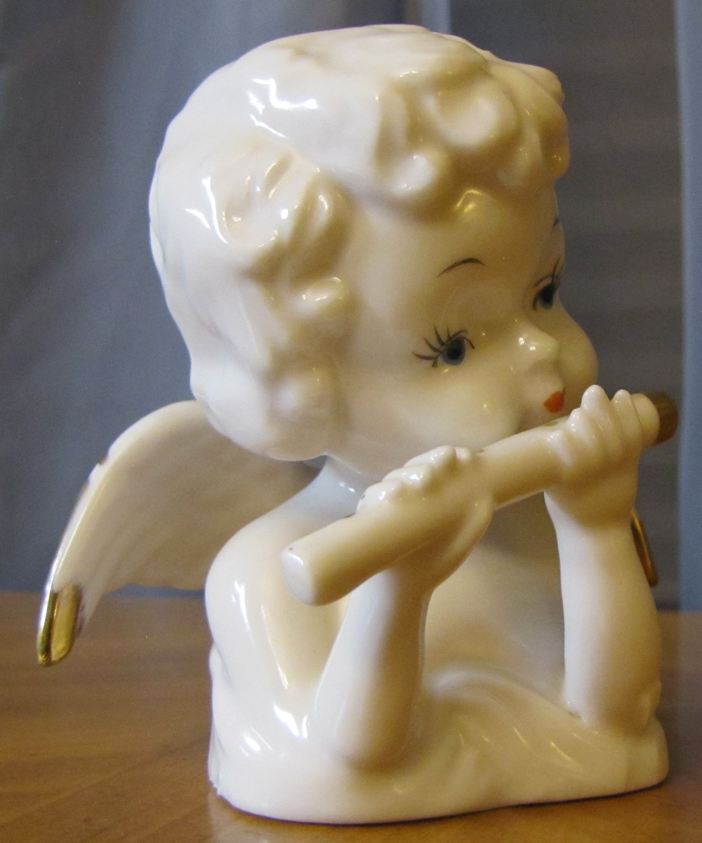 Angel Bust with Flute Ceramic