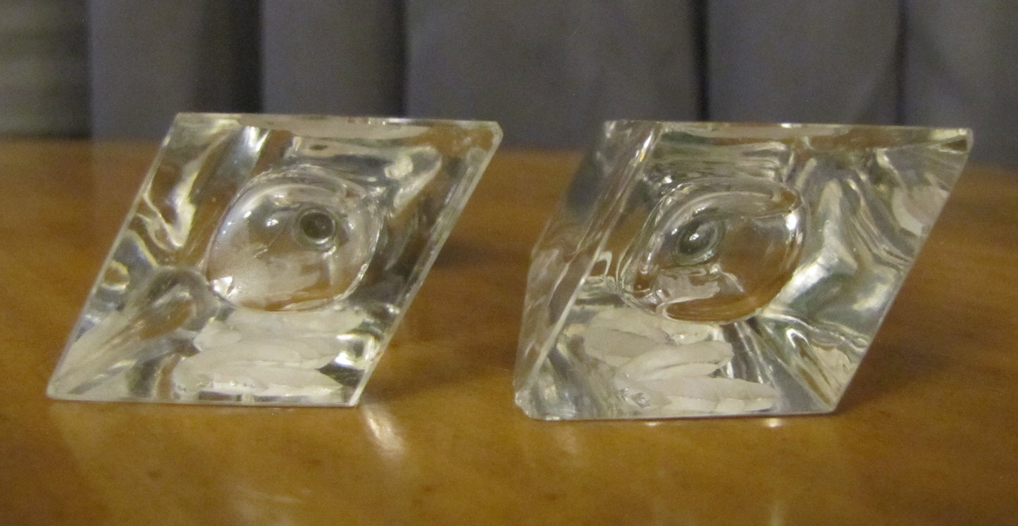 German Etched Salt and Pepper Shakers Set