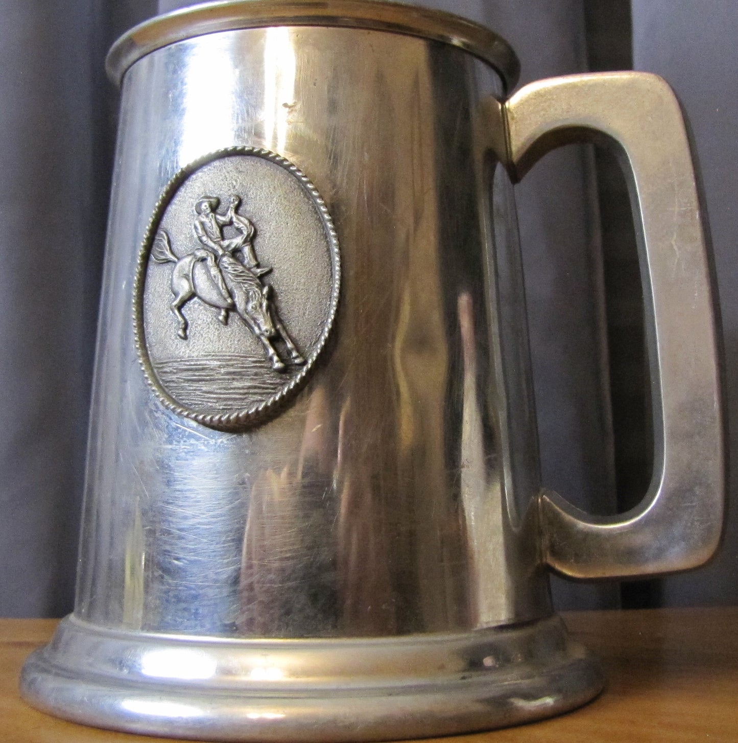 Eales of Sheffield Since 1779 English Pewter Stein with clear glass