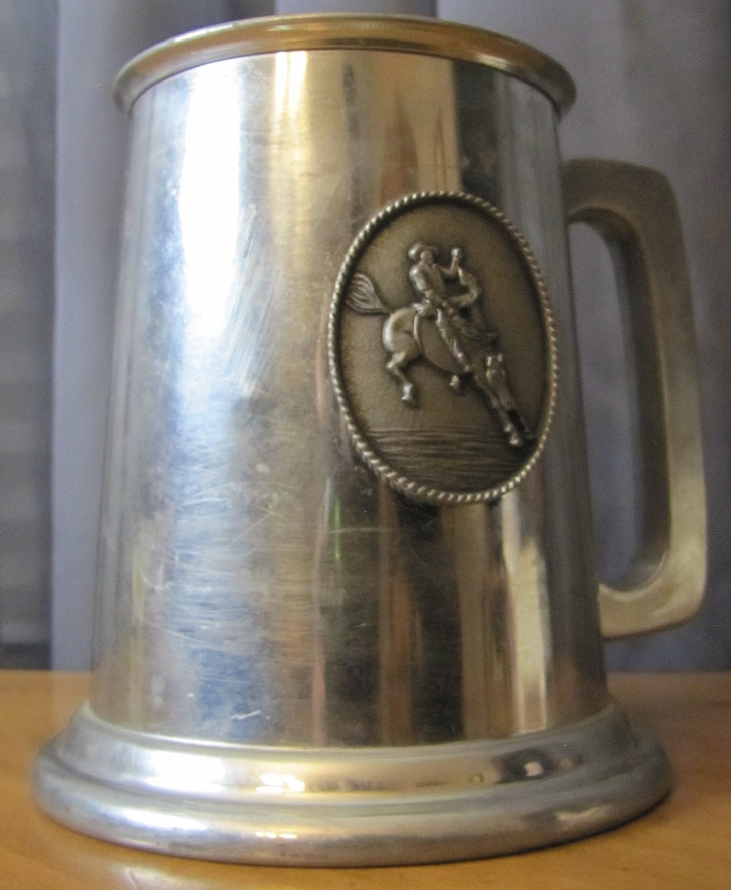 Eales of Sheffield Since 1779 English Pewter Stein with clear glass