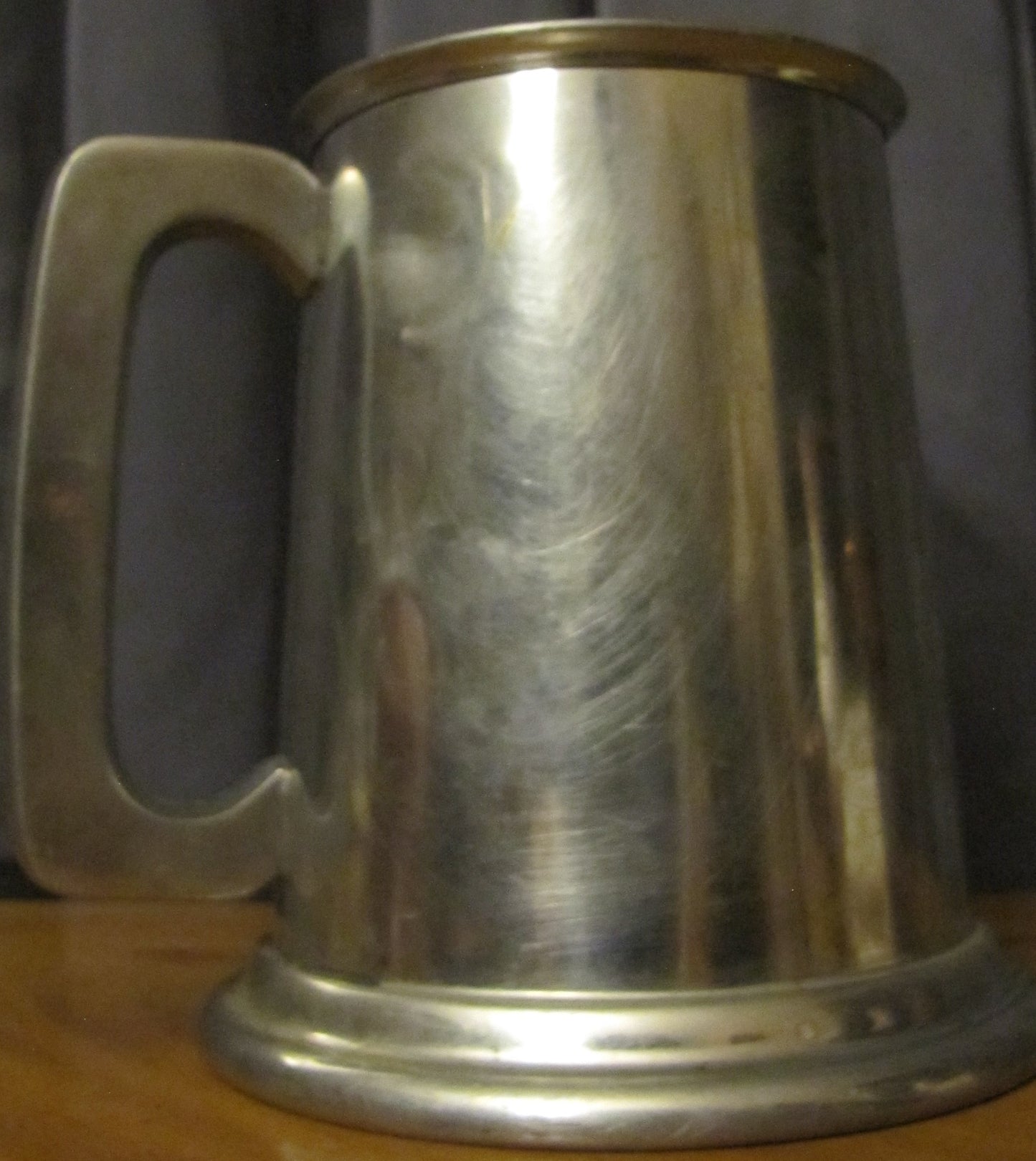 Eales of Sheffield Since 1779 English Pewter Stein with clear glass