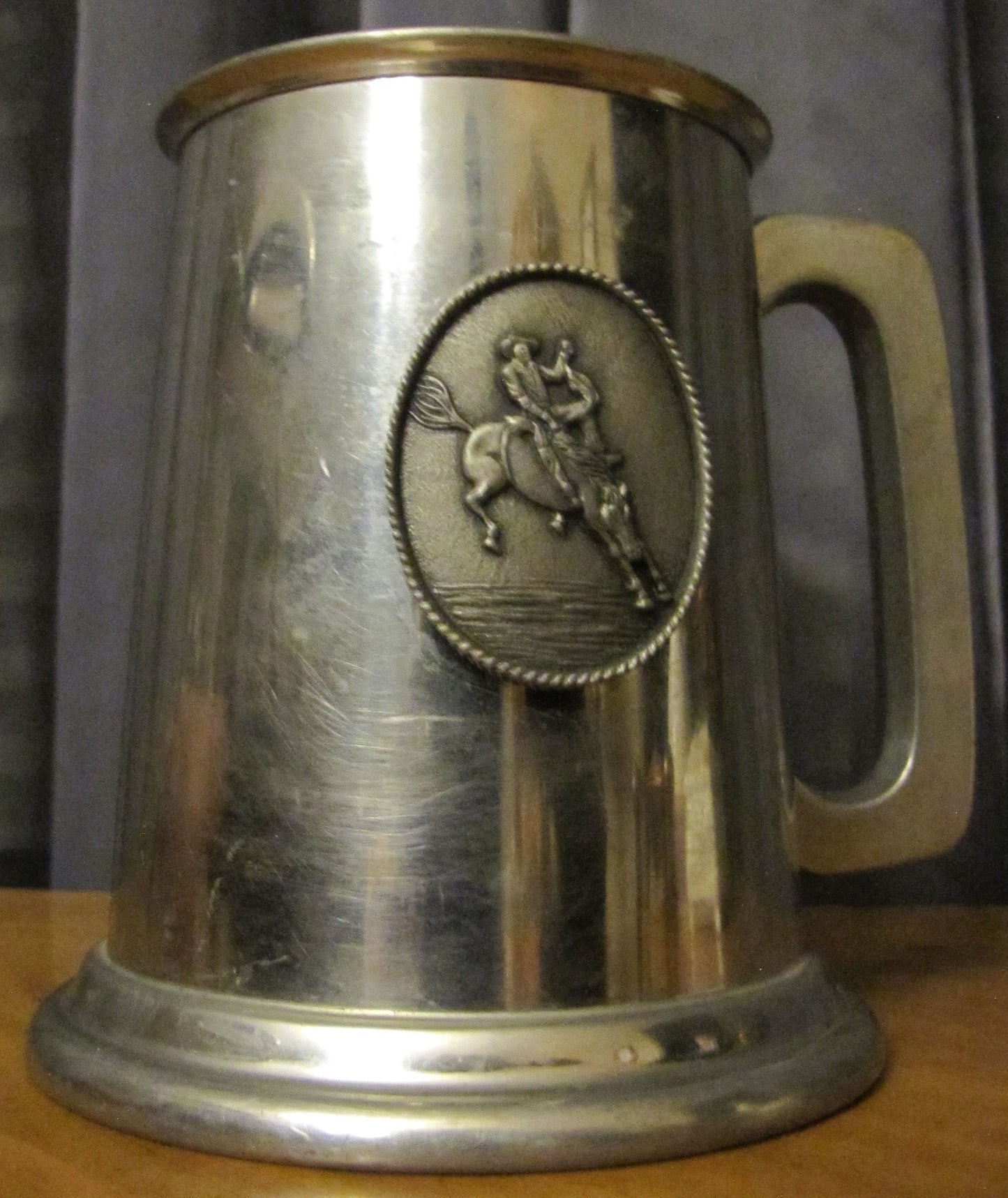 Eales of Sheffield Since 1779 English Pewter Stein with clear glass