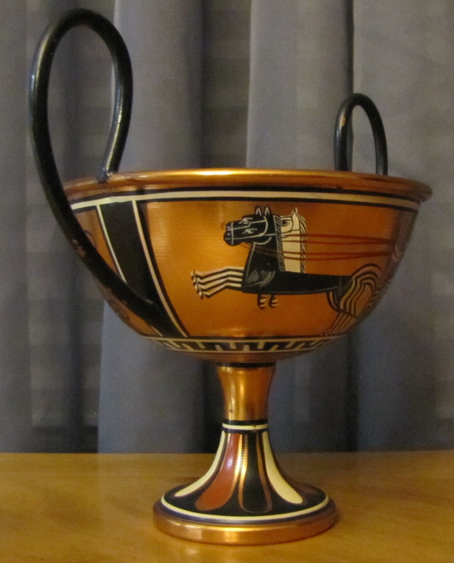 Enameled Greek Trophy Chalice, made in Greece