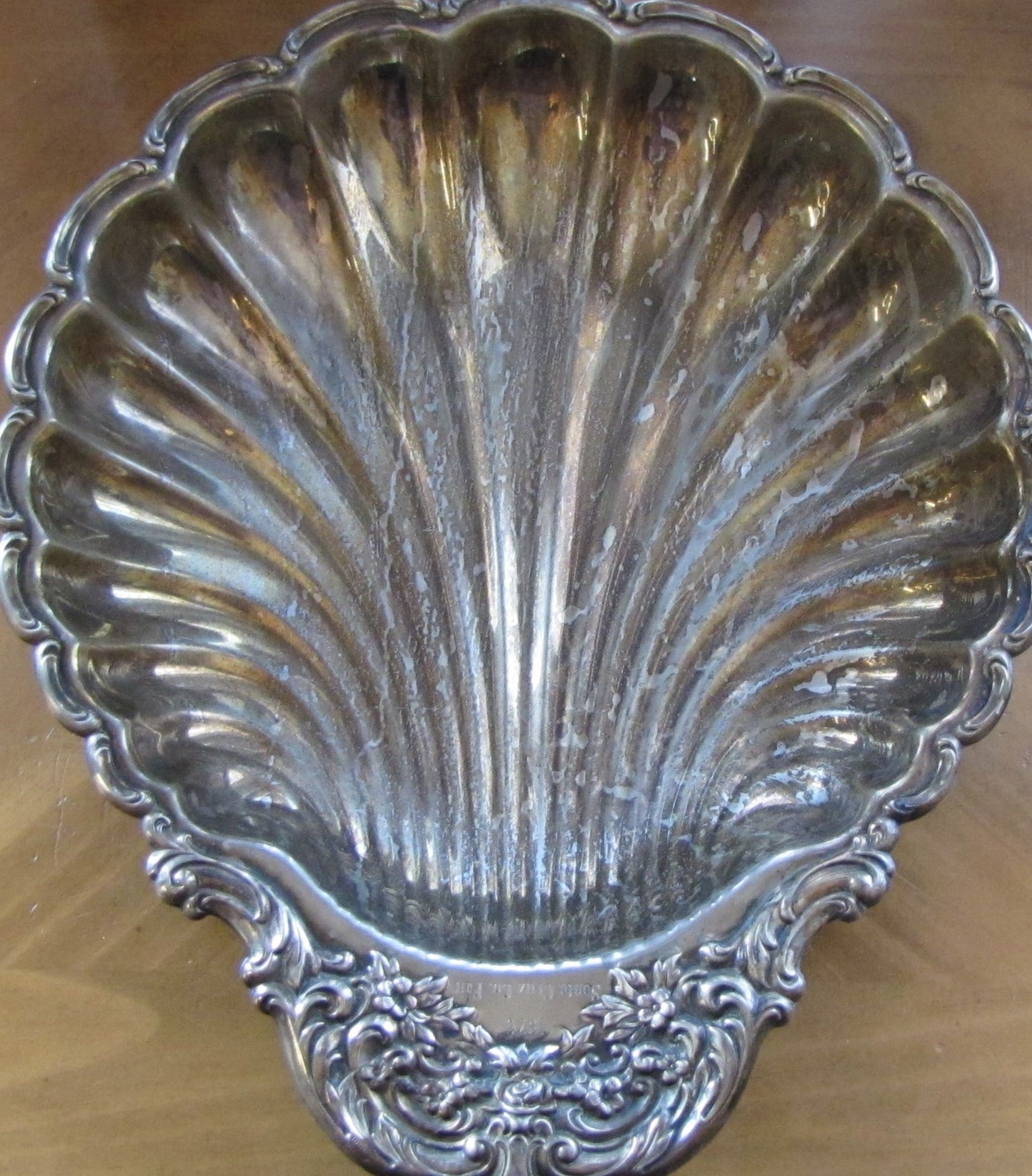 Sterling Silver Santa Cruz Co, Fair Half Clam Shell Serving Platter/Trophy? (2)