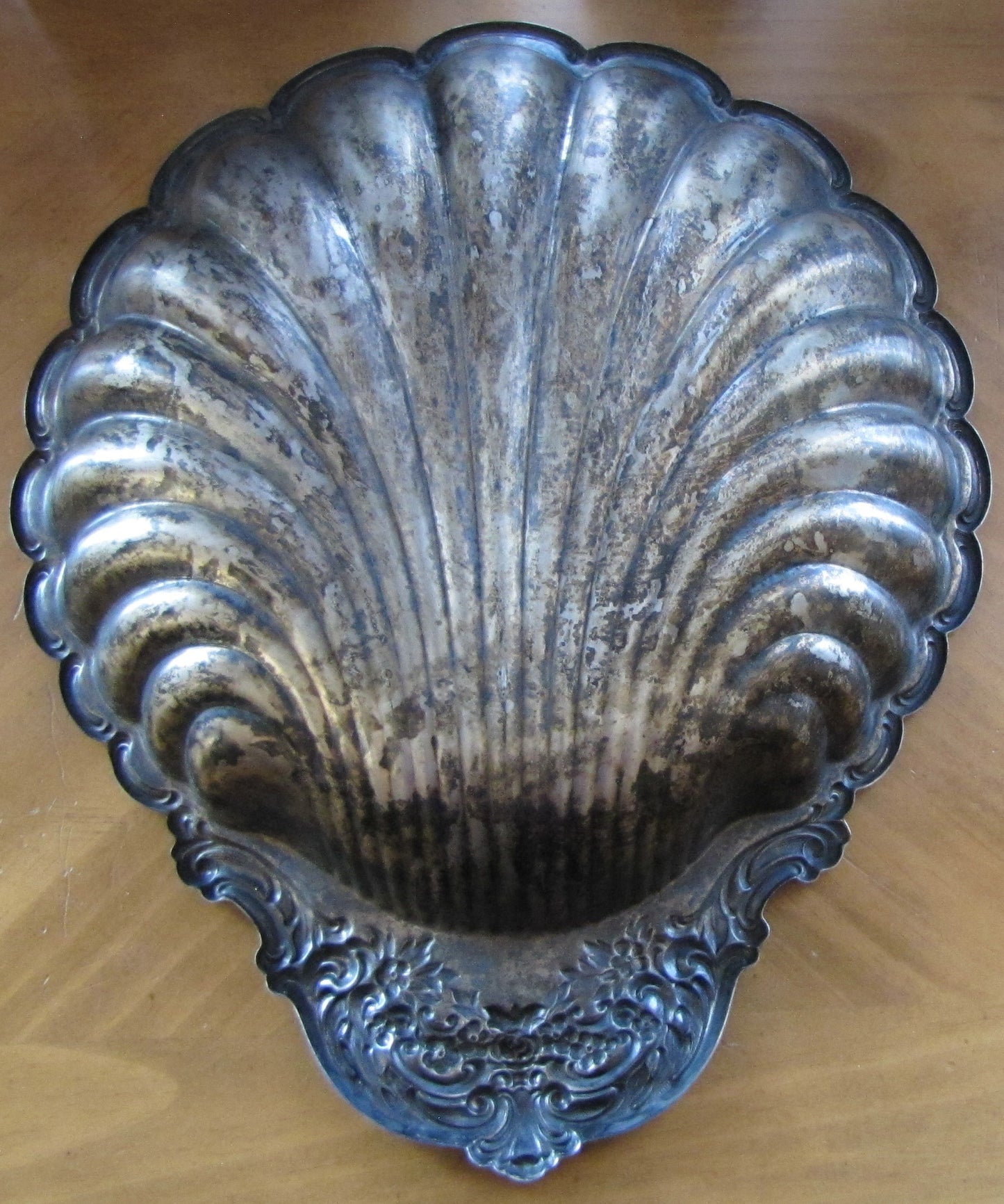 Sterling Silver Santa Cruz Co, Fair Half Clam Shell Serving Platter/Trophy? (2)