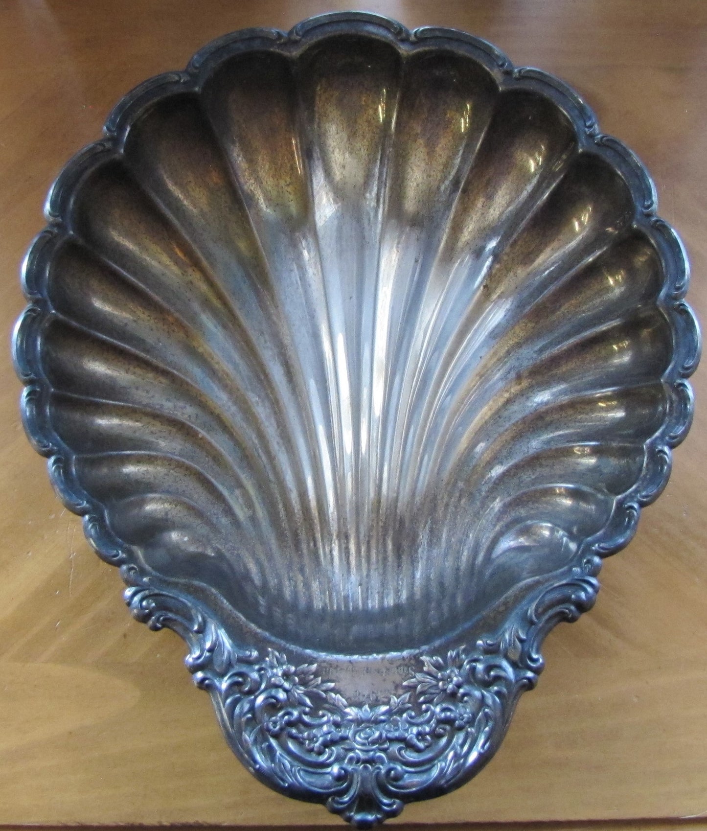 Sterling Silver Santa Cruz Co, Fair Half Clam Shell Serving Platter/Trophy? (2)