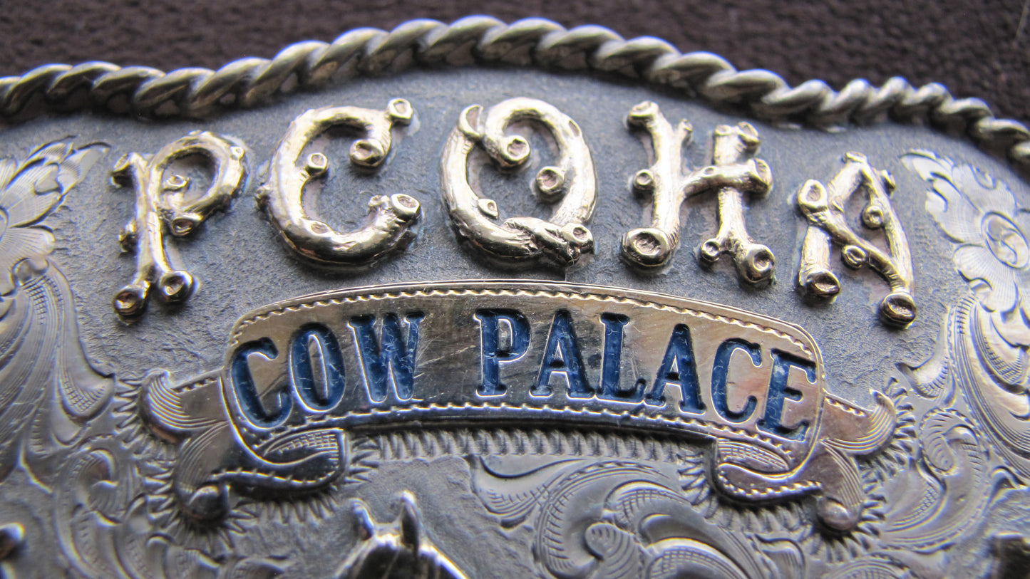 1979 PCOHA Sterling Silver Cow Palace Belt Buckle 1976 Gelding