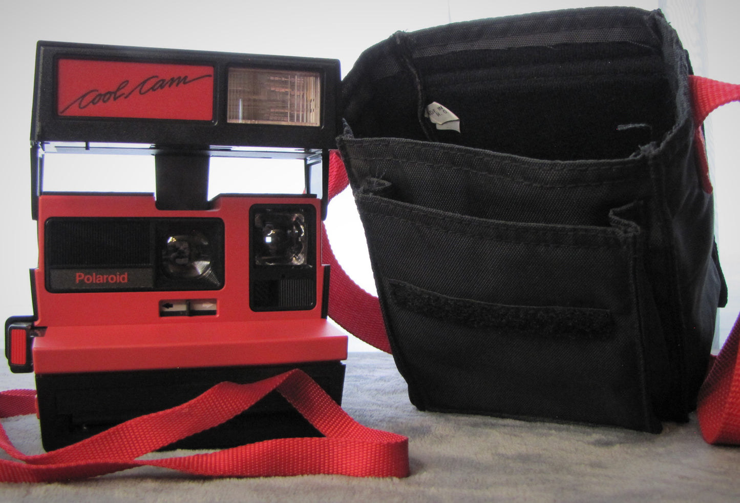 Red 600 Cool Cam Polaroid Camera, With Case