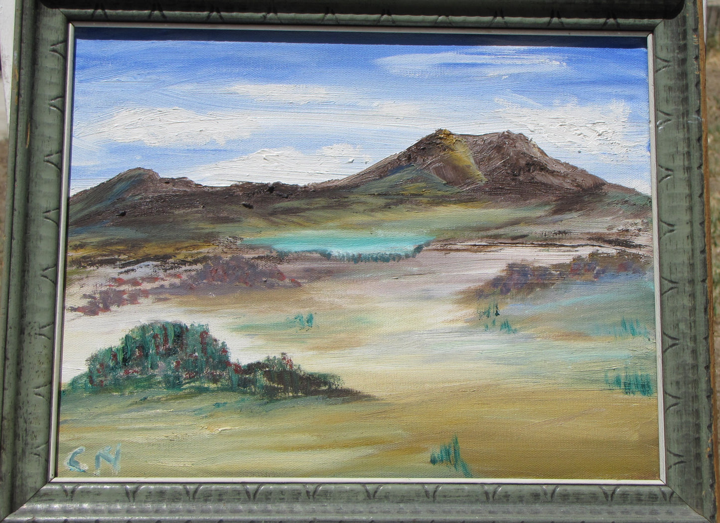 Original Oil Painting on Canvas WITHOUT FRAME: Volcanic Pool by Carolyn Noble